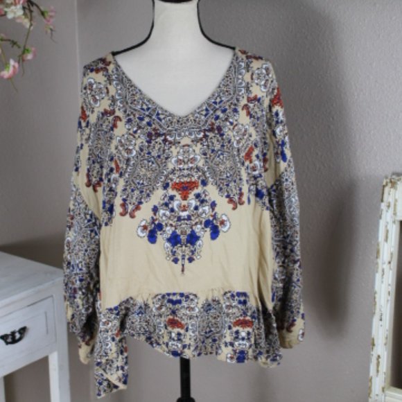 Paisley Babydoll Tunic 3X - Picture 1 of 4